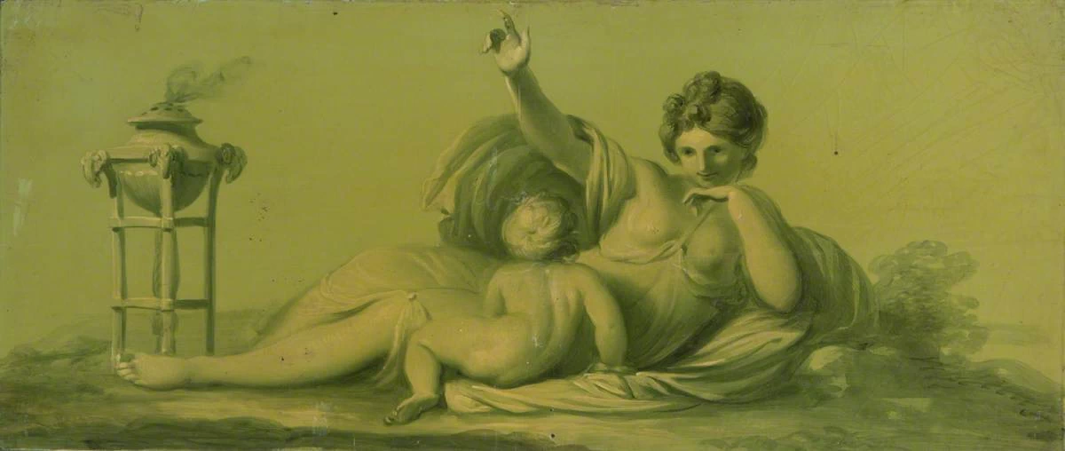 Figura sdraiata con bambino e braciere - National Trust